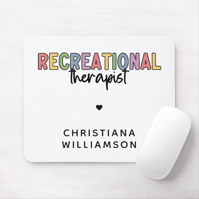 Personalized Recreational Therapist Mouse Pad (With Mouse)