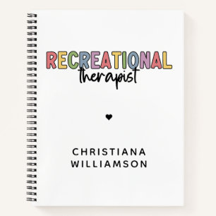 Personalized Recreational Therapist Notebook
