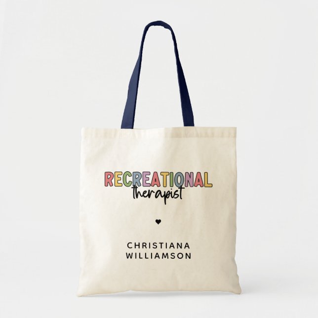 Personalized Recreational Therapist Tote Bag (Front)