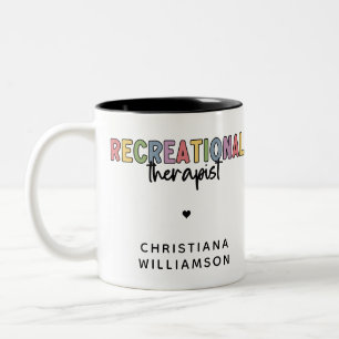 Personalized Recreational Therapist Two-Tone Coffee Mug