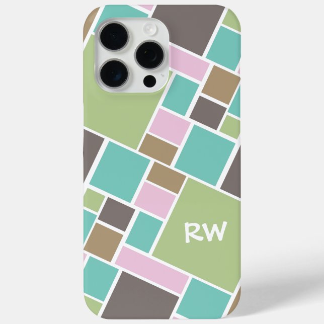 Personalized Rectangle  and squares  pattern Case-Mate iPhone Case (Back)