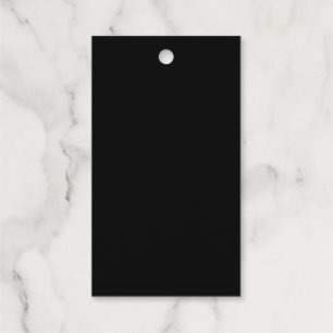 Personalized Rectangle Black Foil Gift Tags