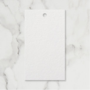Personalized Rectangle White Foil Gift Tags