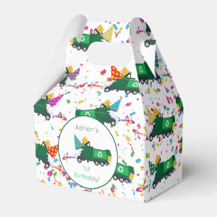 Personalized Recycling Garbage Truck Party Pattern Favor Box