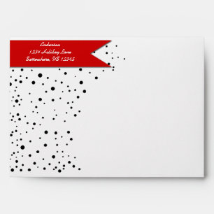 Personalized Red and Black A Year In Review Envelopes
