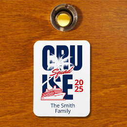 Personalized Red and Blue Cruise Family Name Magnet