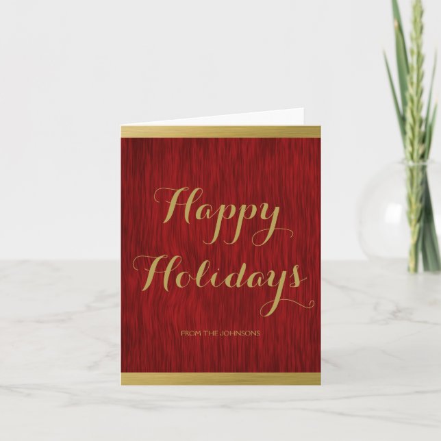 Personalized Red and Gold Elegant Holiday (Front)