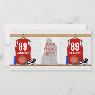 Personalized Red and White Basketball Jersey