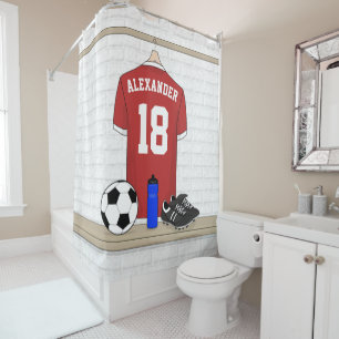 Personalized Red and White Football Soccer Jersey