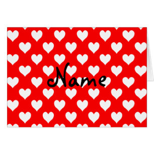 Personalized Red and White Heart Pattern
