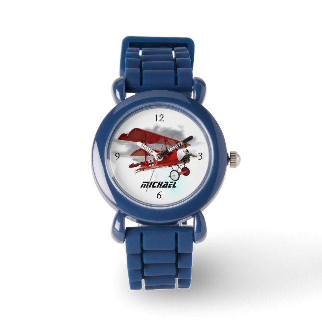 Personalized "Red Baron" Triplane Watch (Front)