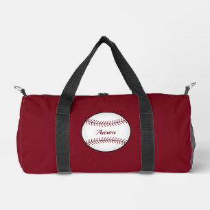  Personalized Red Baseball Duffel Bag Gift
