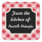 Personalized Red Black Kitchen Stickers