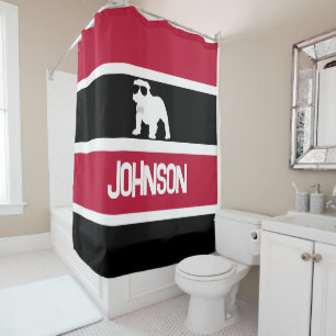 Personalized Red Black White Striped Bulldog Pup