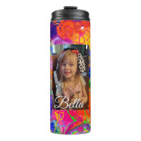 Personalized, Red, Blue Colourful Thermal Tumbler
