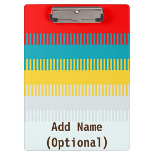 Personalized Red Blue Yellow White Grey CUTE Clipboard