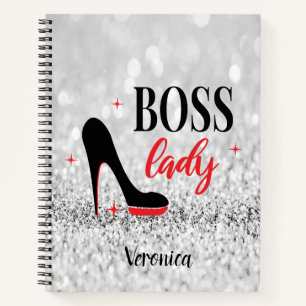 Personalized Red Bottom Stiletto Heel Boss Lady Notebook