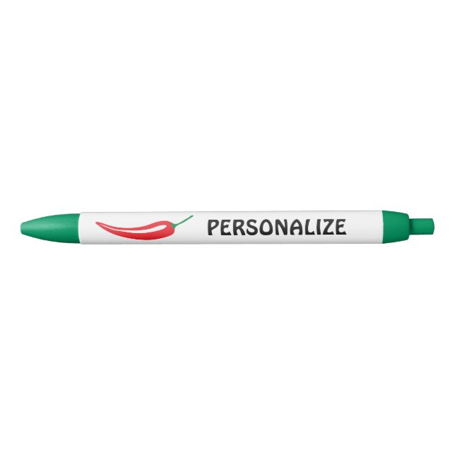 Personalized red chili pepper writing pens (Front)