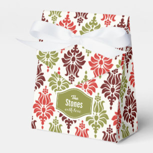 Personalized red Chirstmas snowflakes pattern Favor Box