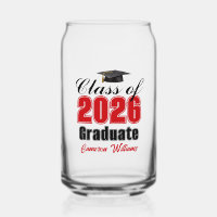 Personalized Red Class of 2026 Graduation