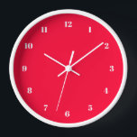 Personalized Red Clock - Custom Colours and Font<br><div class="desc">Customizable Beautiful Colours Clocks - Choose / add your favourite background and number colours !  
Choose Your Unique Number Fonts !
Add your text / name / date / logo / image ...  or else :)
Enjoy - Be Happy - Be Healthy !</div>
