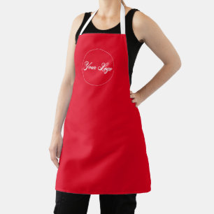 Personalized Red Company Logo Apron