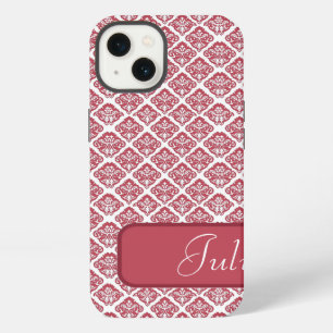 Personalized  Red Damask iPad Case