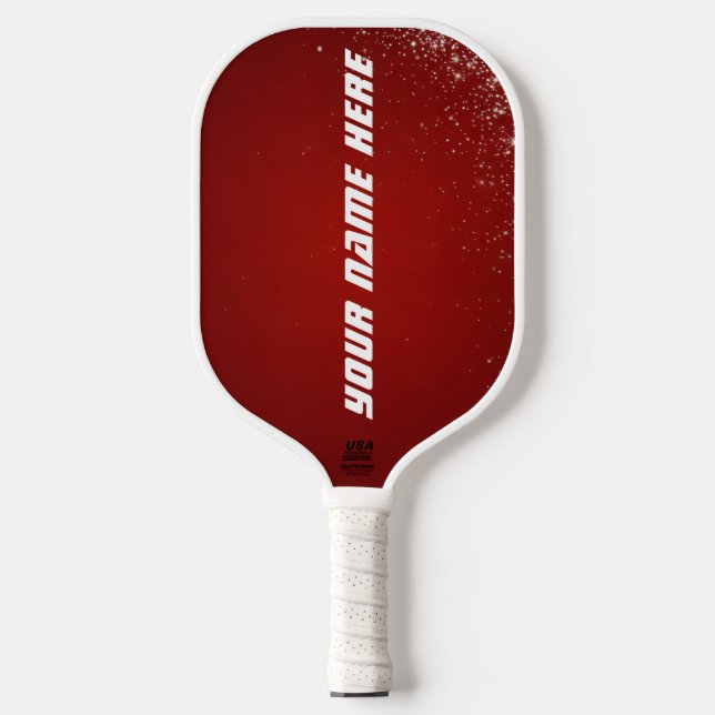 Personalized Red Diamonds -  Pickleball Paddle (Front)