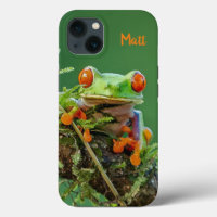 Personalized Red Eye Tree Frog on a branch