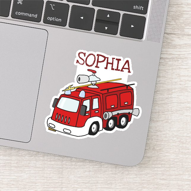 Personalized Red Firetruck (Detail)