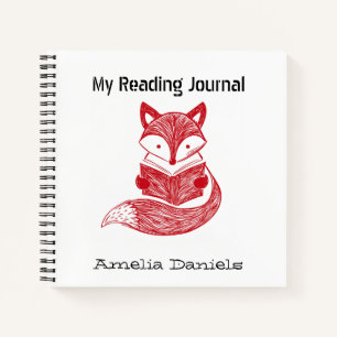 Personalized Red Fox Reading Journal