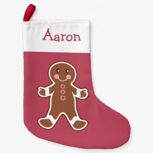 Personalized Red Gingerbread Stocking