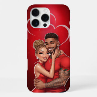 Personalized Red Glamour Couple Phone Case