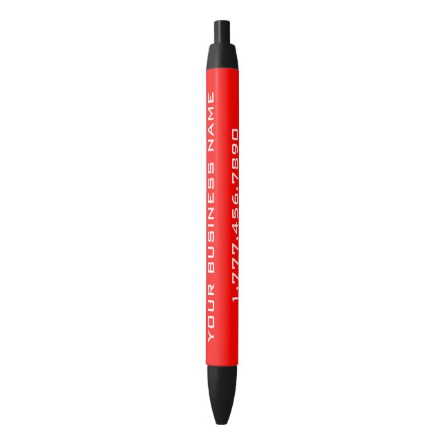 Personalized Red GMF Black Ink Pen (Front Vertical)
