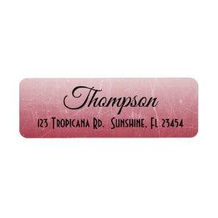 Personalized Red Gradient  Return Address Labels