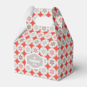 Personalized red green Chirstmas snowflake pattern Favor Box