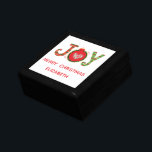 Personalized Red Green Joy Christmas Holiday  Gift Box<br><div class="desc">Red Green Joy Christmas Holiday car air freshener. Personalize with saying and name or year.</div>