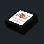 Personalized Red Green Joy Christmas Holiday  Gift Box<br><div class="desc">Red Green Joy Christmas Holiday car air freshener. Personalize with saying and name or year.</div>
