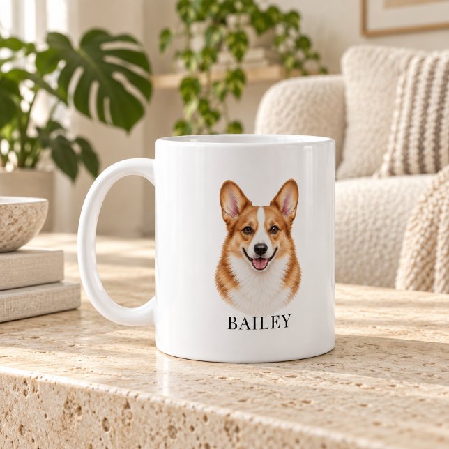 Personalized Red-Headed Corgi  Coffee Mug (Creator Uploaded)
