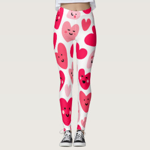 Personalized Red Heart Happy Valentine’s Day Lover Leggings