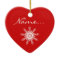 Personalized Red Heart Shaped Christmas Ornament