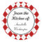 Personalized Red Kitchen Baking Stickers