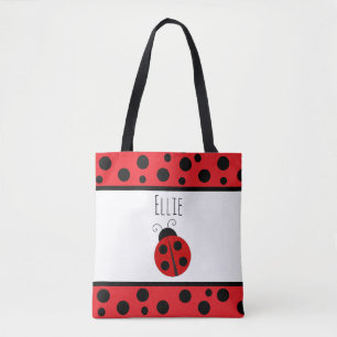 Personalized Red Ladybugs Bag