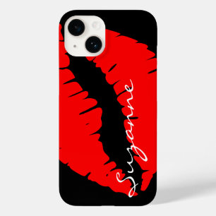 Personalized Red Lips Case-Mate iPhone 14 Case