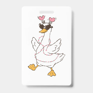 Personalized Red Love Valentine's Day Badge