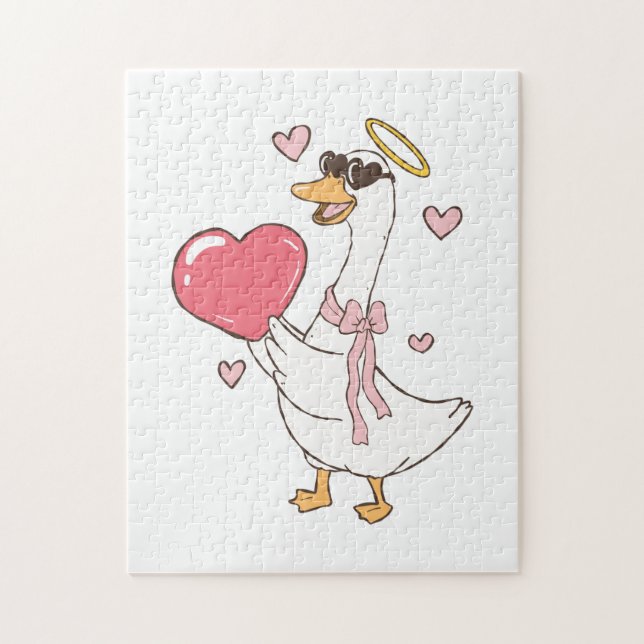 Personalized Red Love Valentine's Day Jigsaw Puzzle (Vertical)