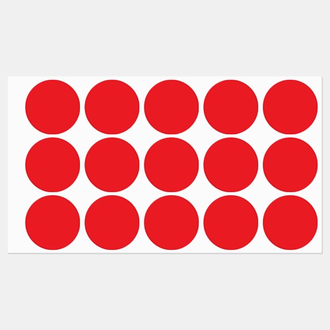 Personalized Red Monogram Labels (Sheet)