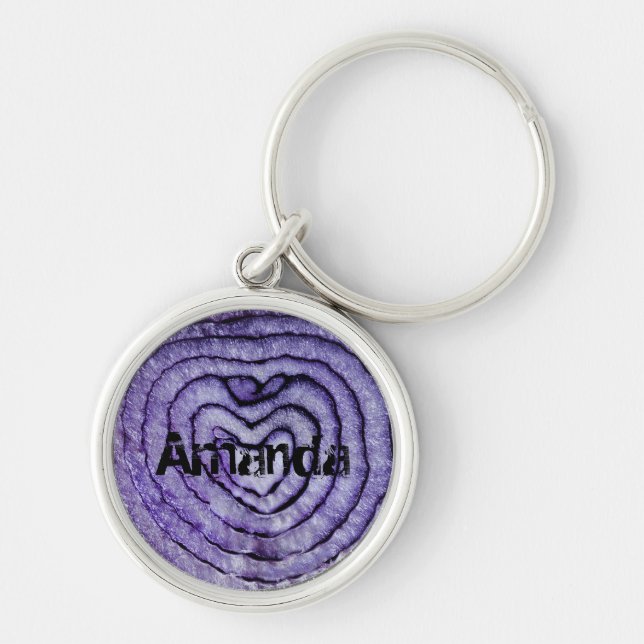 Personalized Red Onion  Keychain (Front)