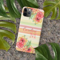 Personalized Red Orange Lime Green Stripes Pattern