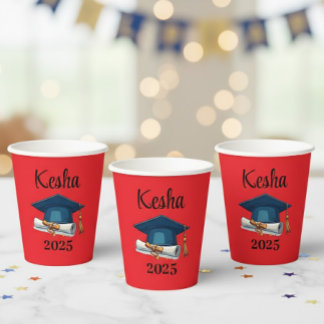 Personalized Red Party Glasses & Accessories  Paper Cups